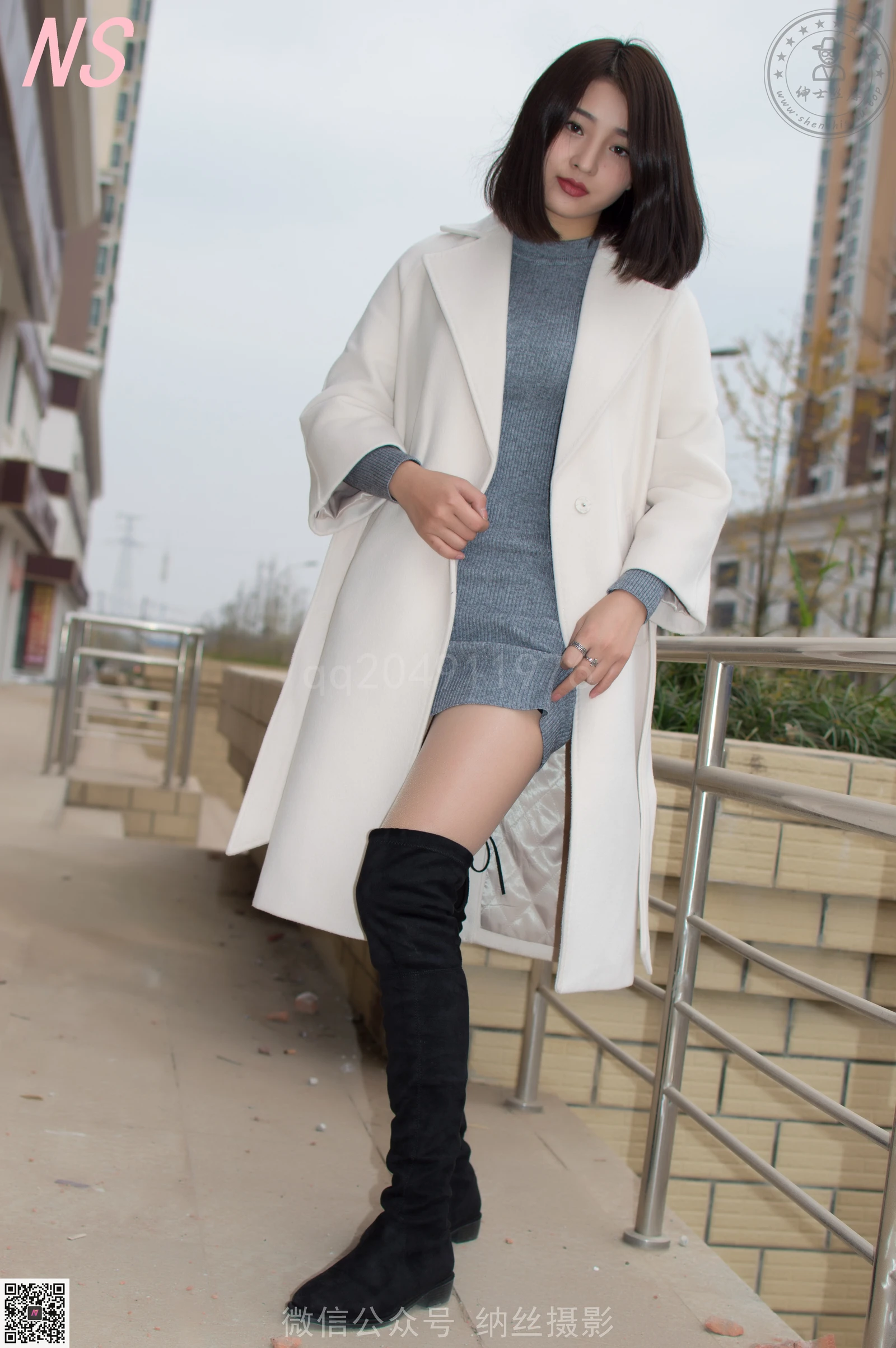 纳丝摄影 NO.056 李媛媛1 肉丝紧身裙 [67P1V+317M]