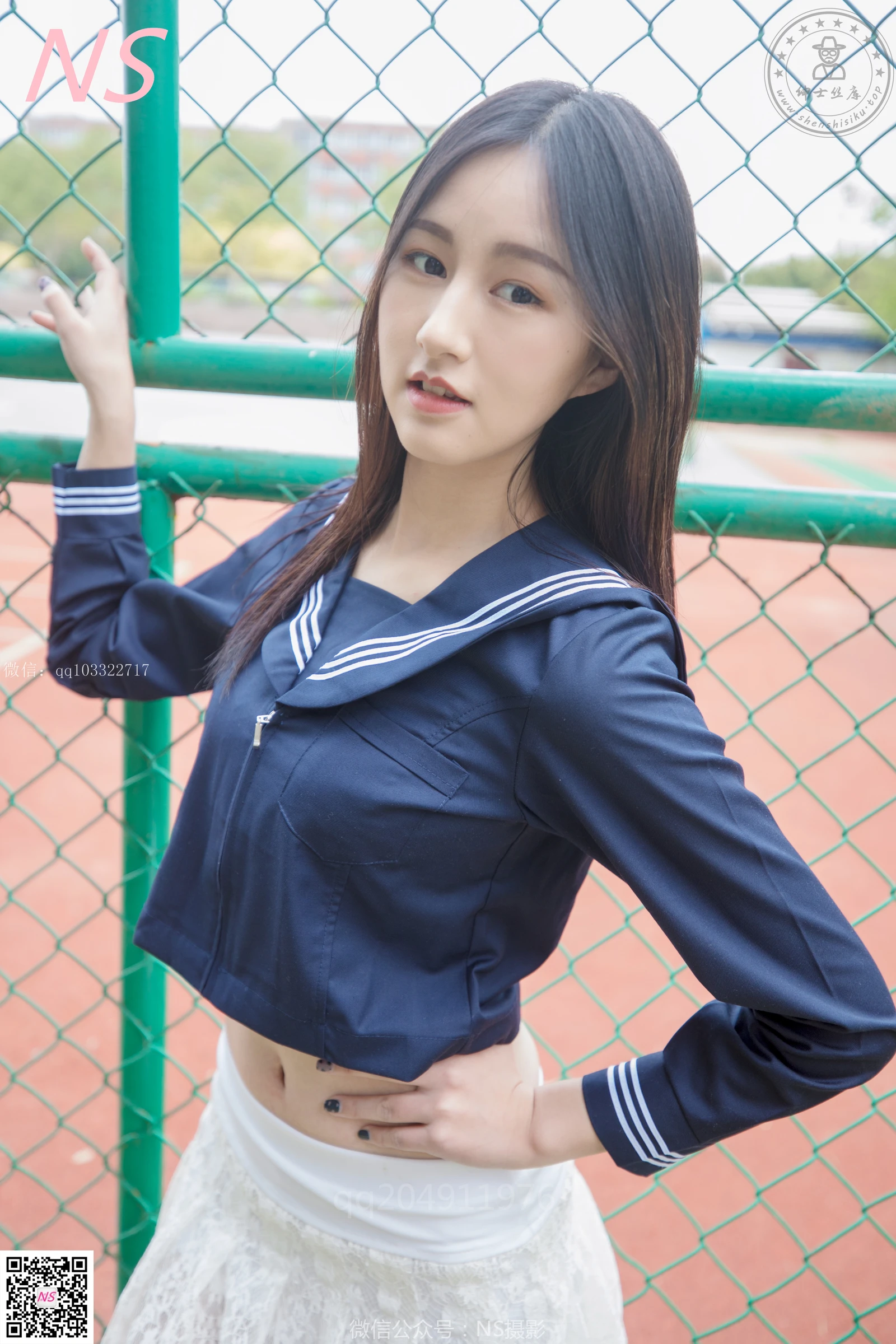 纳丝摄影 NO.194 北北 户外蕾丝短裙制服 [76P+497M]